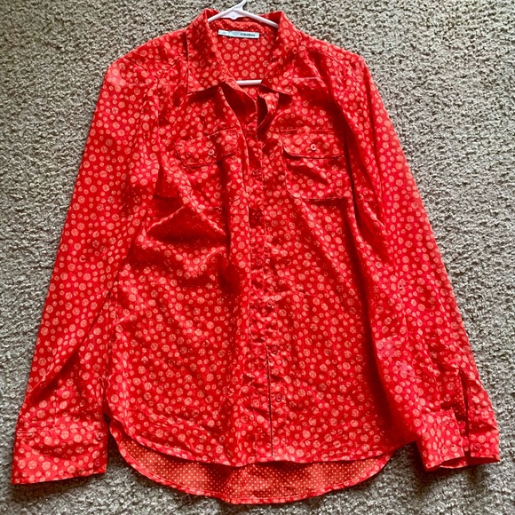 Maurices Tops - Maurices Orange Women’s Button Down Shirt